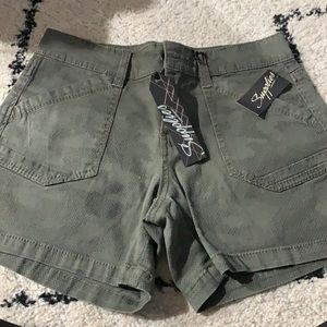 Women Green Shorts